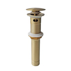 Wide‑Top Pop-Up Drain for Bathroom Sinks with Overflow