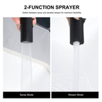 70.8 In High-Arc Brass Single-Hole Pull-Out Kitchen Faucet with Dual-Function Sprayer