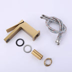 Minimalist Single-Handle Basin Faucet with Crisp Geometric Profiles