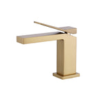 Minimalist Single-Handle Basin Faucet with Crisp Geometric Profiles