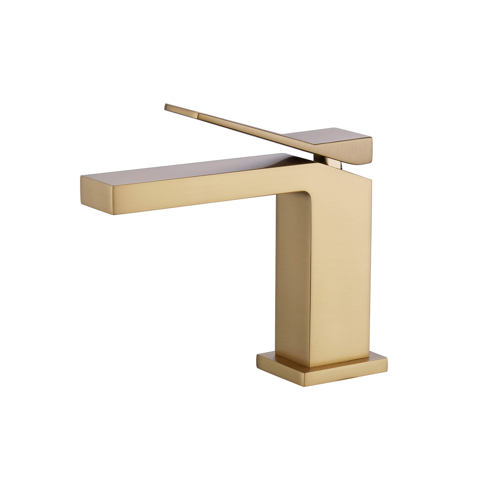 Minimalist Single-Handle Basin Faucet with Crisp Geometric Profiles