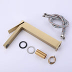 Minimalist Square Monolithic Single-Handle Tall Vessel Faucet