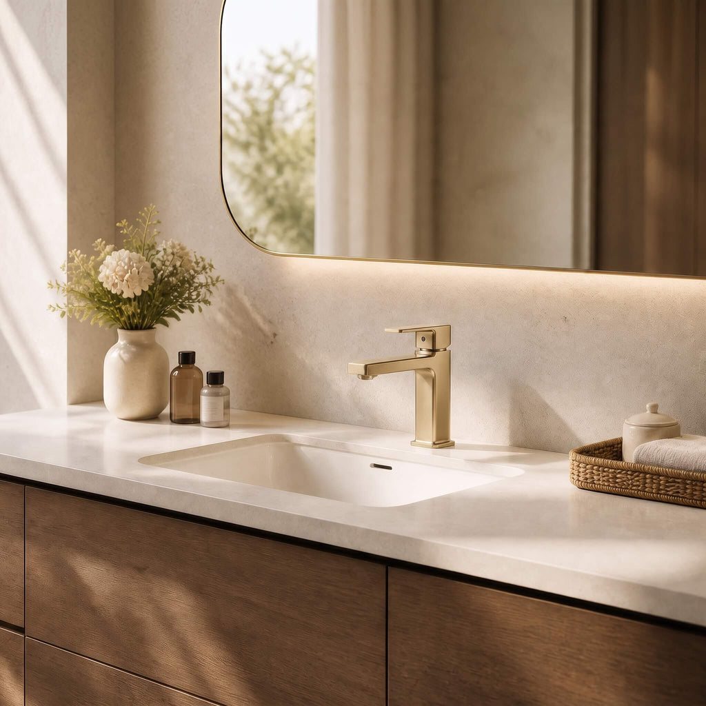 Modern Single-Hole Single-Handle Bathroom Sink Faucet