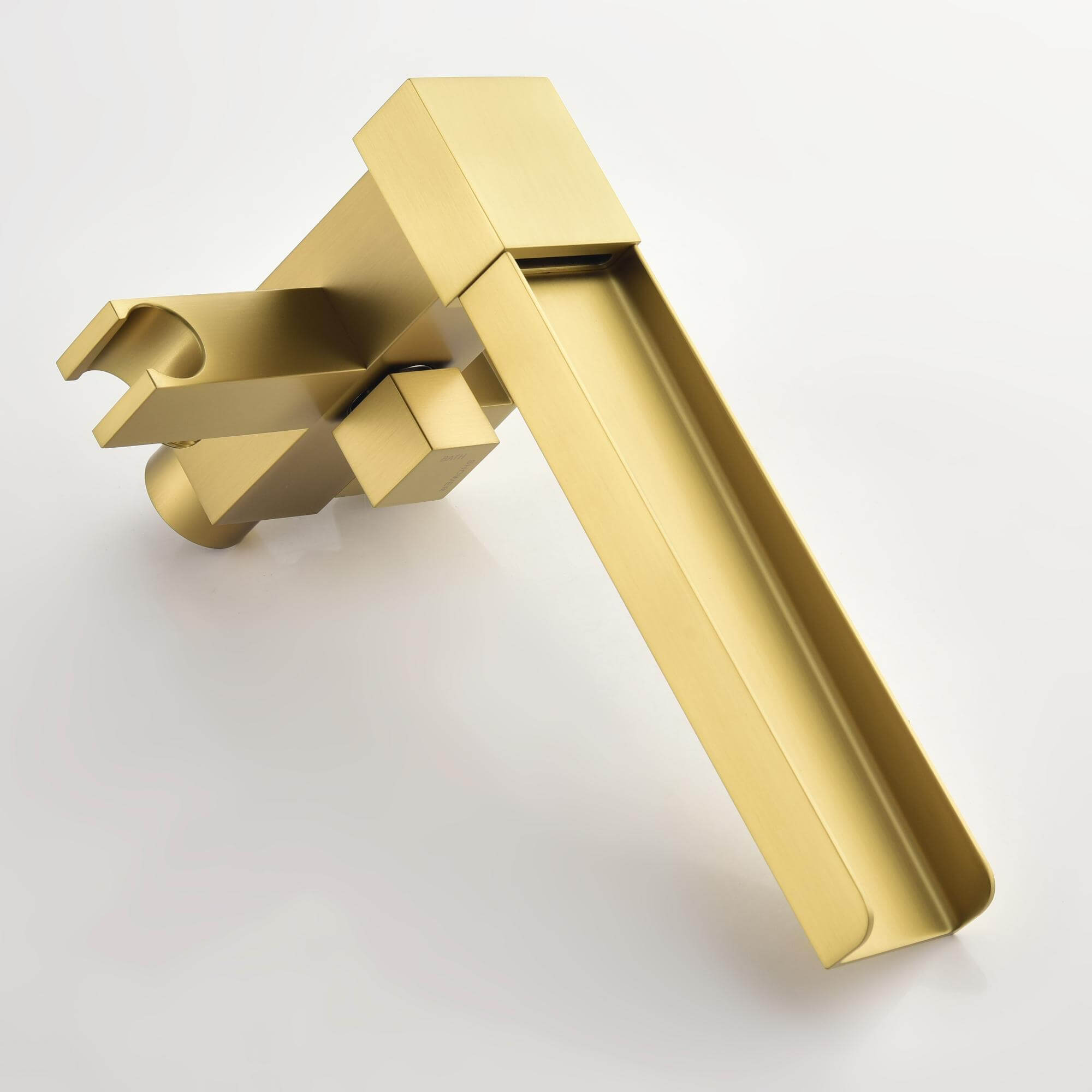 Cube Modern Solid Brass Freestanding Tub Filler Faucet with Hand Shower