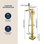 Fast-Filling Waterfall Freestanding Tub Faucet with Hand Shower