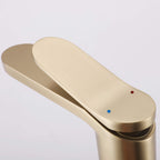 Modern Minimalist High-Flow Basin Faucet with Rigid Flat Spout