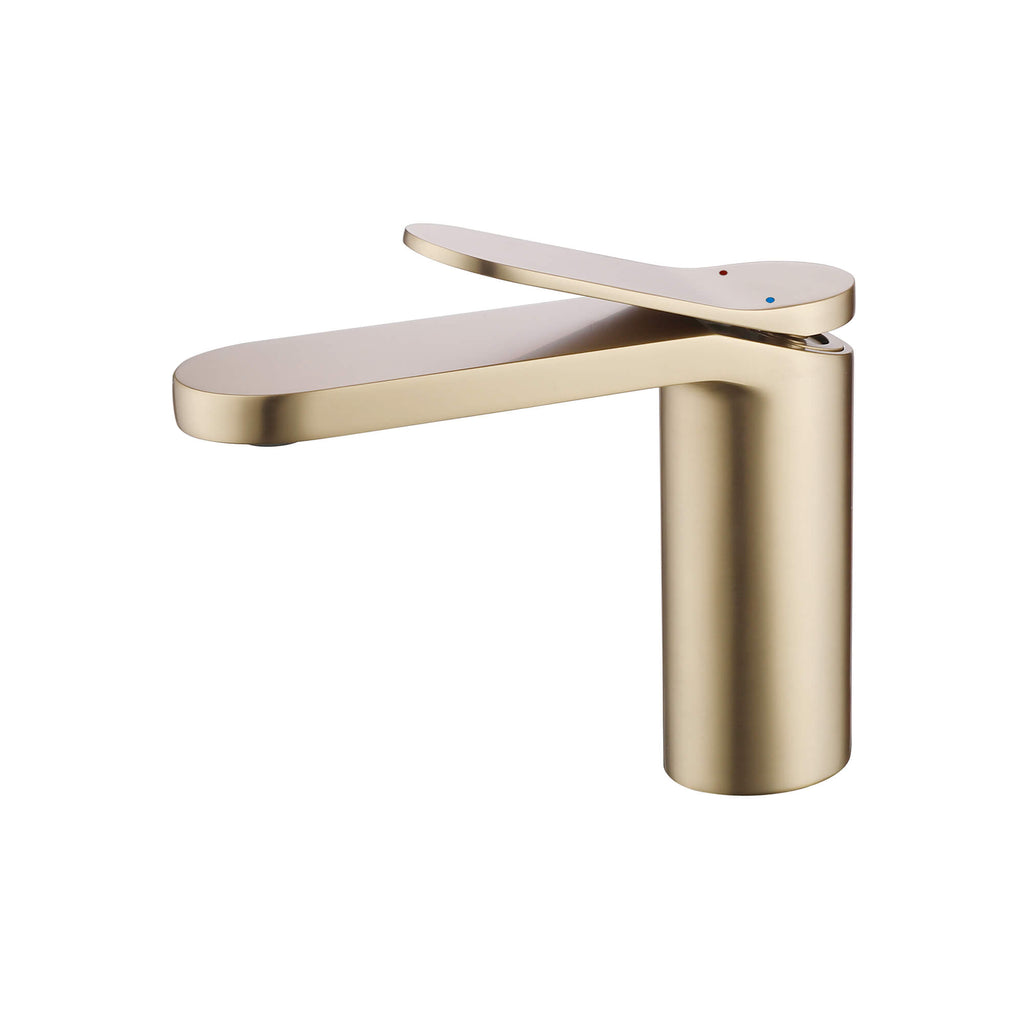 Modern Minimalist High-Flow Basin Faucet with Rigid Flat Spout