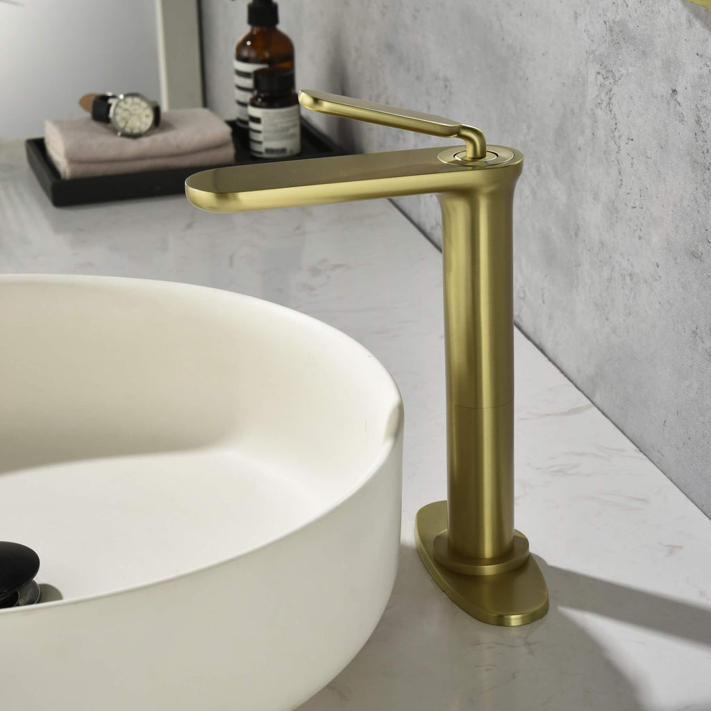 Minimalist Single Hole Single Handle Bathroom Faucet with removable aerator