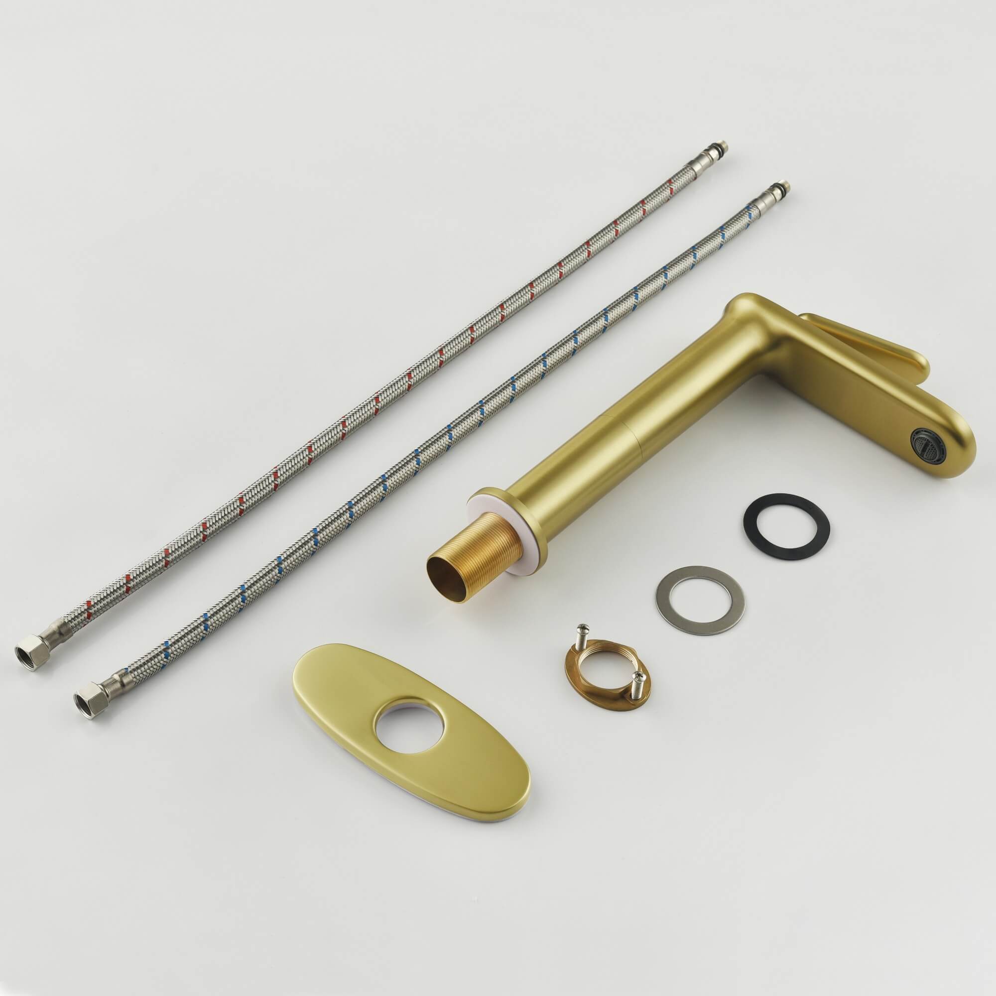 Minimalist Single Hole Single Handle Bathroom Faucet with removable aerator