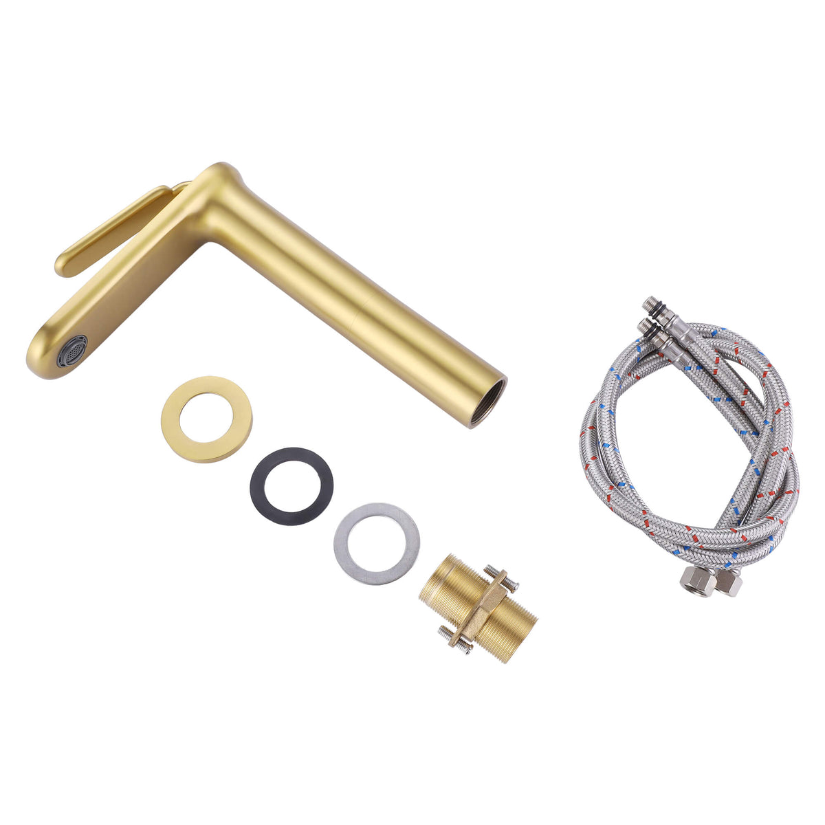 Minimalist Single Hole Single Handle Bathroom Faucet with removable aerator