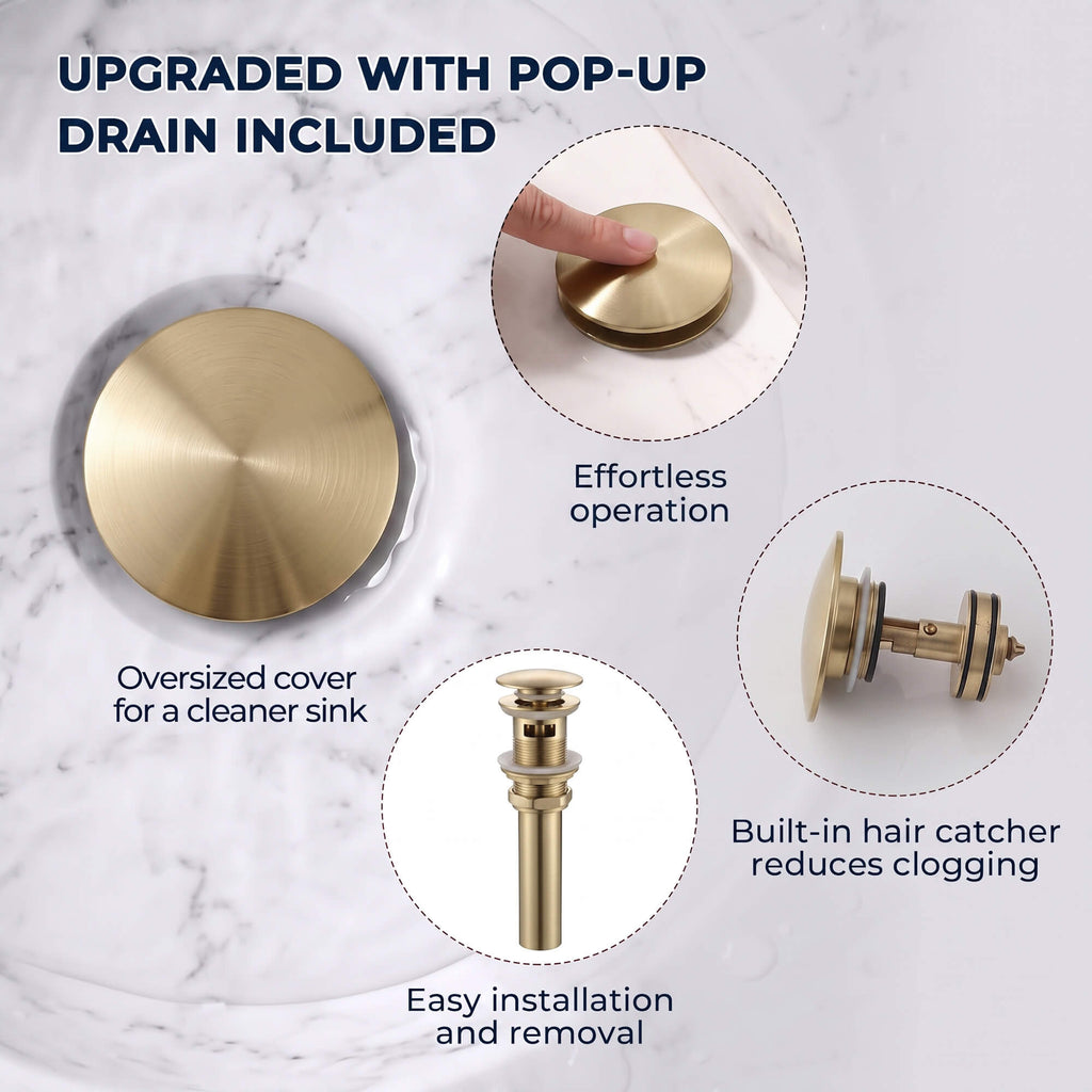 Modern Single-Hole Single-Handle Bathroom Sink Faucet