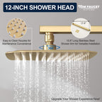 Multi-Functional Embedded Shower System Set with Piano Key Buttons and Integrated Storage Shelf