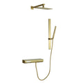 Multi-Functional Embedded Shower System Set with Piano Key Buttons and Integrated Storage Shelf