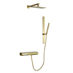 Multi-Functional Embedded Shower System Set with Piano Key Buttons and Integrated Storage Shelf