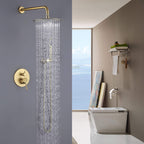 Minimalist  Pressure-Balanced Dual-Head Shower System with Swivel Rain Head