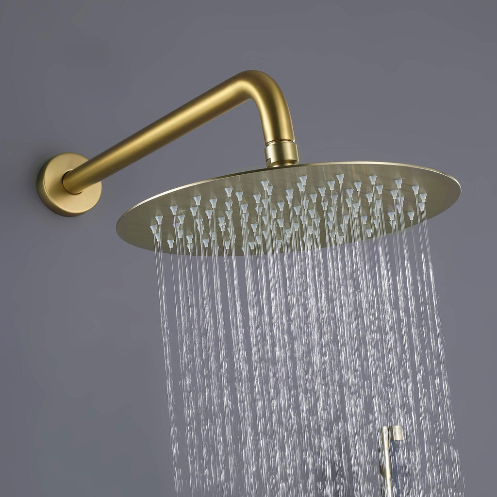 Minimalist  Pressure-Balanced Dual-Head Shower System with Swivel Rain Head