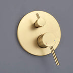 Minimalist  Pressure-Balanced Dual-Head Shower System with Swivel Rain Head