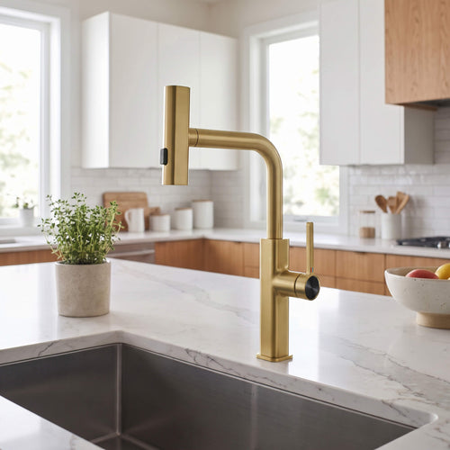 Smart Kitchen Faucet with 3-Function Pull-Out Sprayer