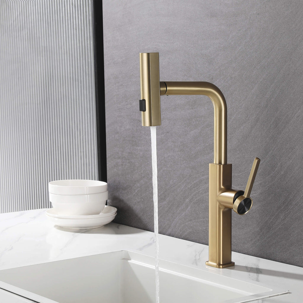 Smart Kitchen Faucet with Temperature Display & 3-Function Pull-Out Sprayer