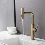 Smart Kitchen Faucet with Temperature Display & 3-Function Pull-Out Sprayer