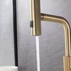 Smart Kitchen Faucet with Temperature Display & 3-Function Pull-Out Sprayer