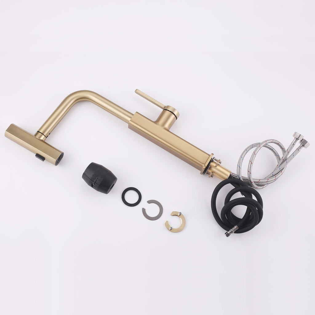 Smart Kitchen Faucet with Temperature Display & 3-Function Pull-Out Sprayer