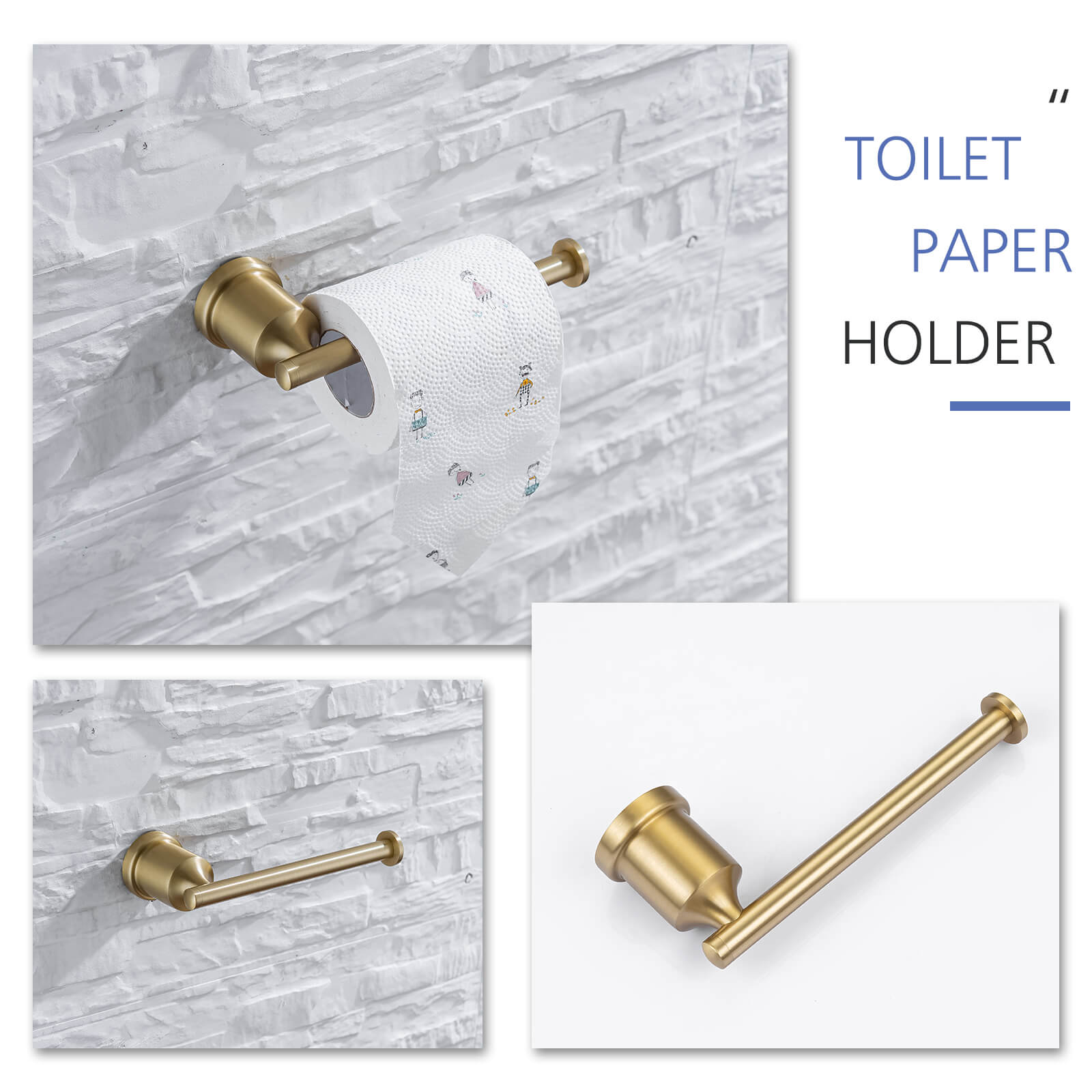4-Piece Bathroom Hardware Set | 304 Stainless Steel Wall Mounted