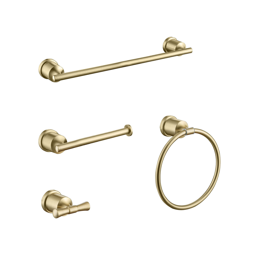 4-Piece Bathroom Hardware Set | 304 Stainless Steel Wall Mounted