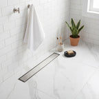 2-in-1 Dual-Cover Linear Drain with Removable Hair Strainer