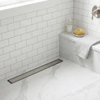 2-in-1 Dual-Cover Linear Drain with Removable Hair Strainer
