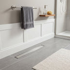2-in-1 Dual-Cover Linear Drain with Removable Hair Strainer
