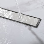 2-in-1 Dual-Cover Linear Drain with Removable Hair Strainer