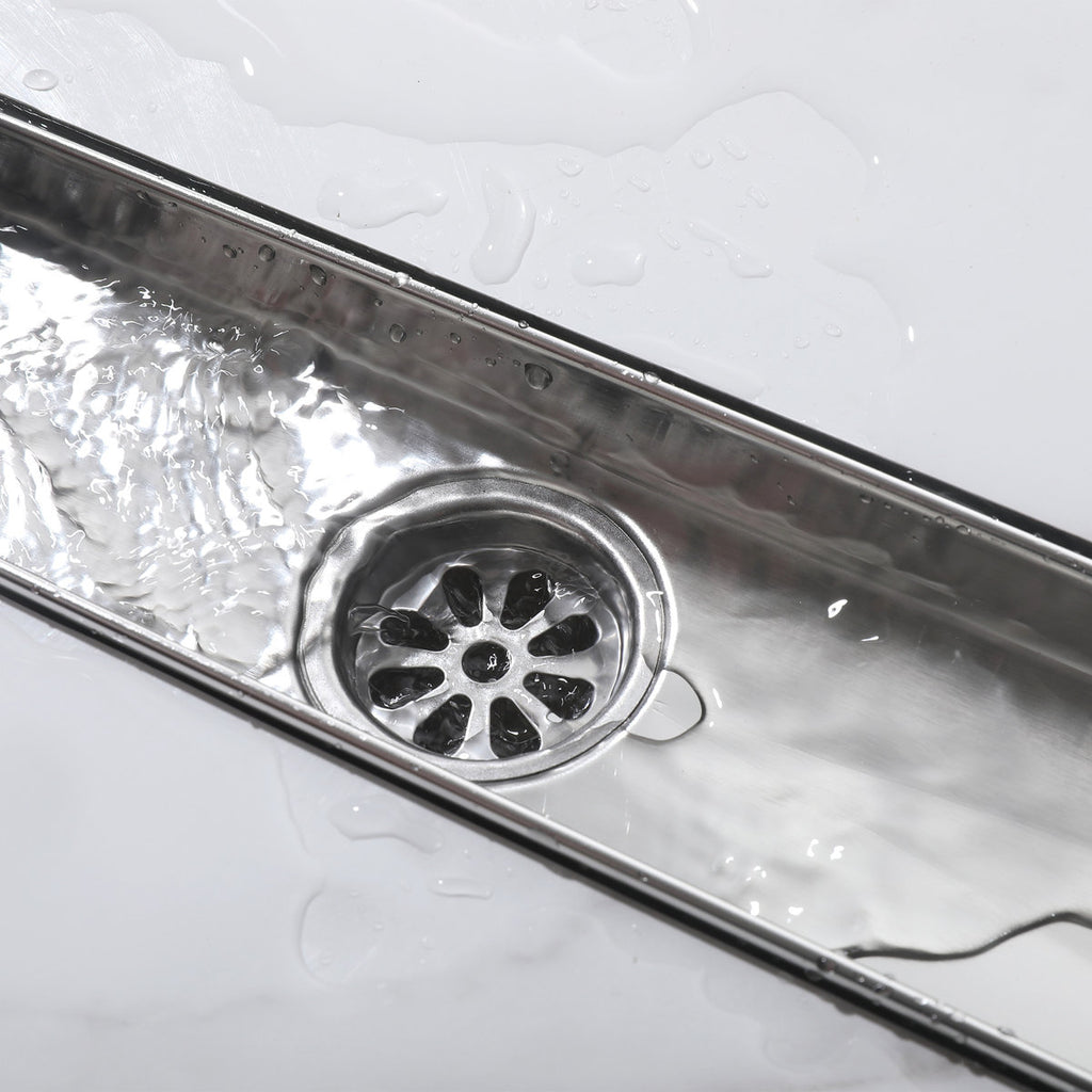 2-in-1 Dual-Cover Linear Drain with Removable Hair Strainer