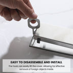 2-in-1 Dual-Cover Linear Drain with Removable Hair Strainer