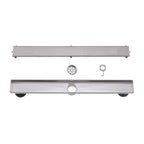 2-in-1 Dual-Cover Linear Drain with Removable Hair Strainer
