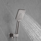Concealed Tub Shower System with Fold-Away Tub Spout & 3-Function Hand Shower
