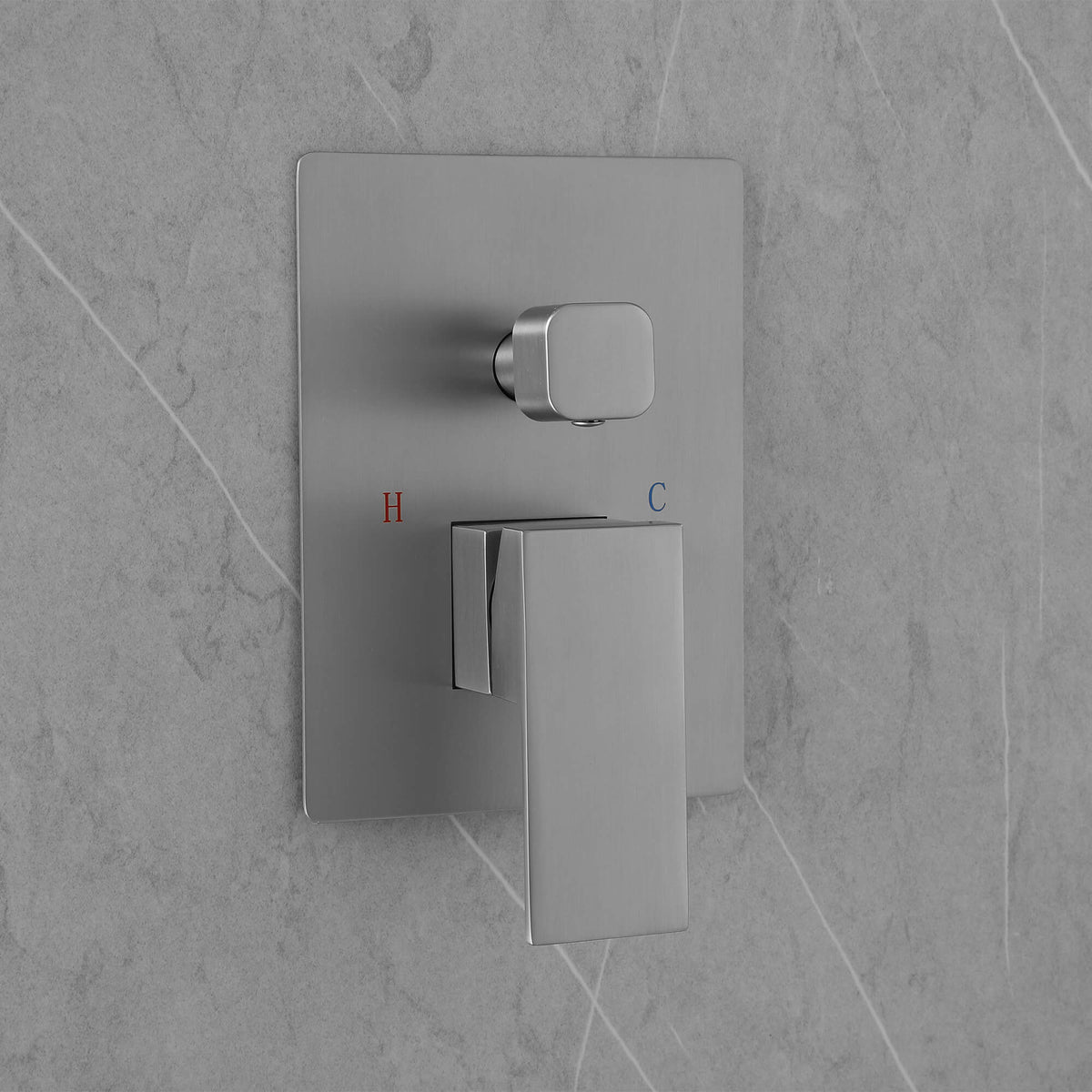 Concealed Tub Shower System with Fold-Away Tub Spout & 3-Function Hand Shower