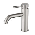 7.28" Single Hole Bathroom Sink Faucet with Extended Curved Spout Brass Single Handle Tap