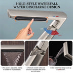 6.2" H Brass Single Hole Waterfall Bathroom Sink Faucet