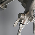 Dual-Head Shower System with 7-Function Rain Head and Handheld Spray Combo