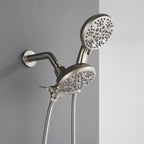 Dual-Head Shower System with 7-Function Rain Head and Handheld Spray Combo