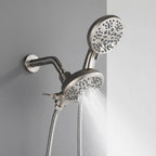Dual-Head Shower System with 7-Function Rain Head and Handheld Spray Combo