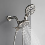 Dual-Head Shower System with 7-Function Rain Head and Handheld Spray Combo