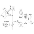 Dual-Head Shower System with 7-Function Rain Head and Handheld Spray Combo