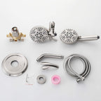Dual-Head Shower System with 7-Function Rain Head and Handheld Spray Combo