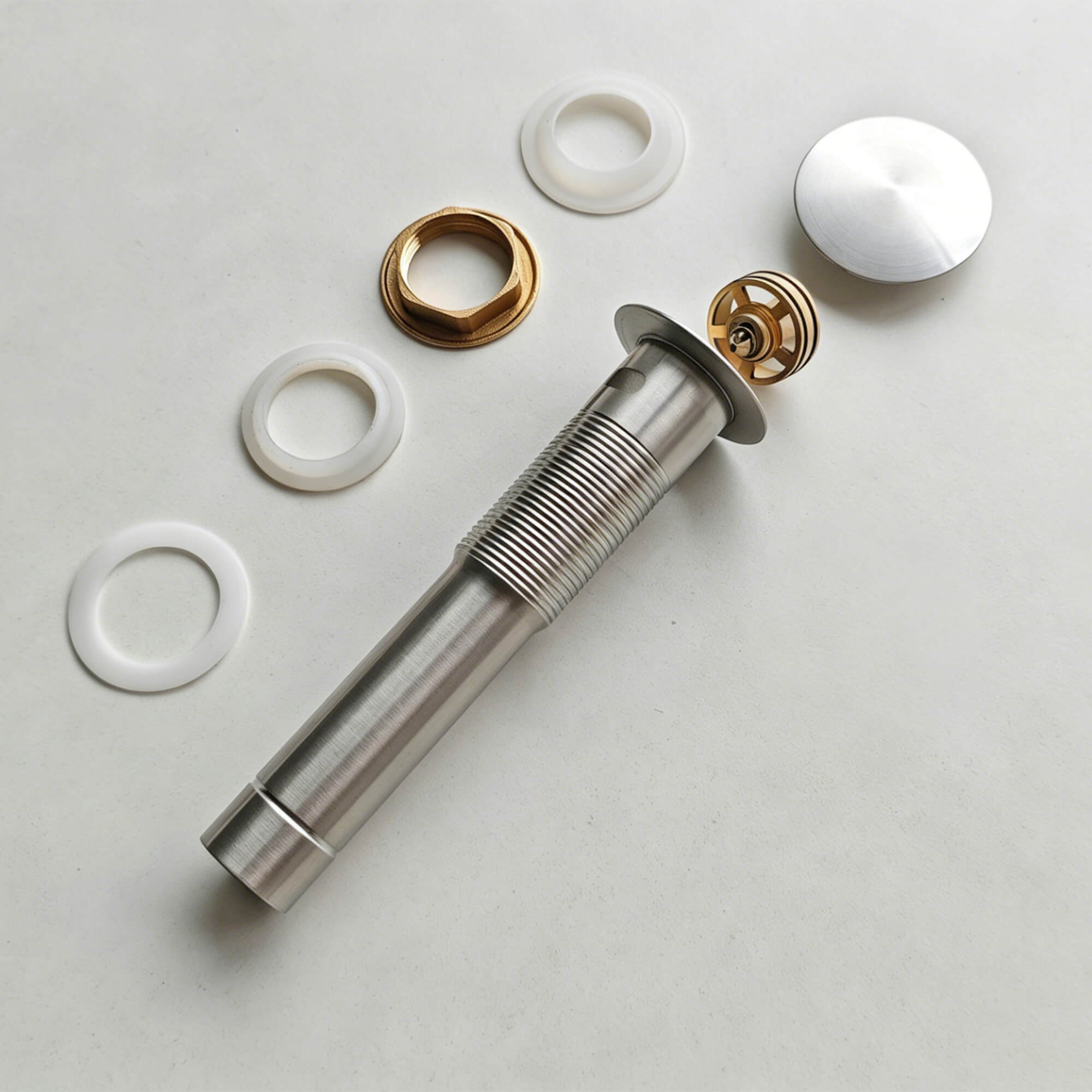 Wide‑Top Pop-Up Drain for Bathroom Sinks with Overflow