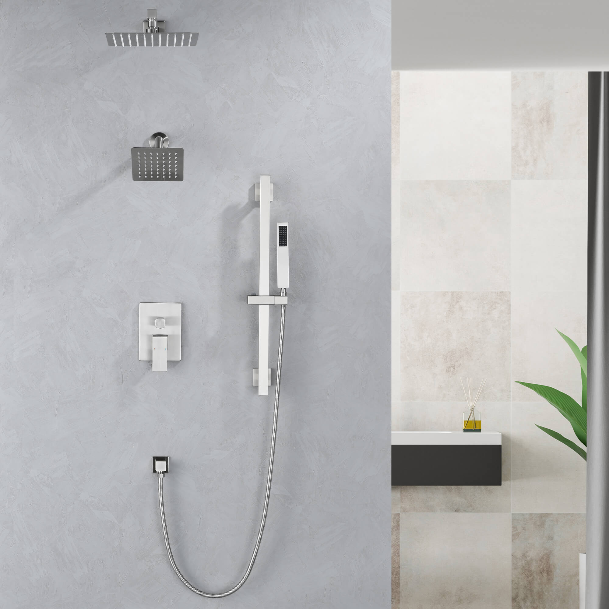 Luxury 3-Head Multi-Function Concealed Spa Shower System