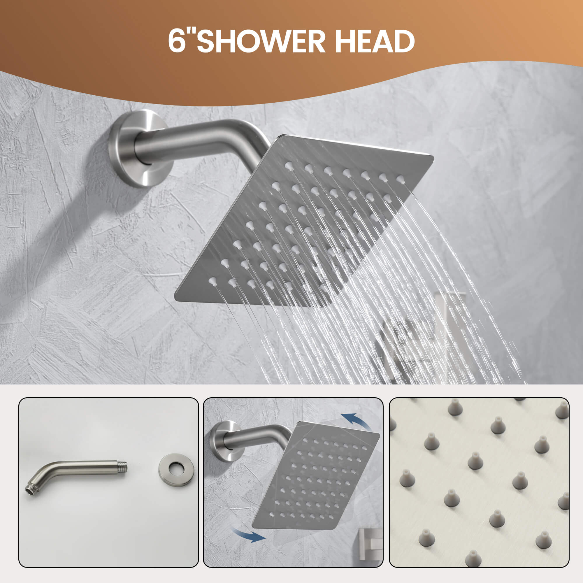Luxury 3-Head Multi-Function Concealed Spa Shower System