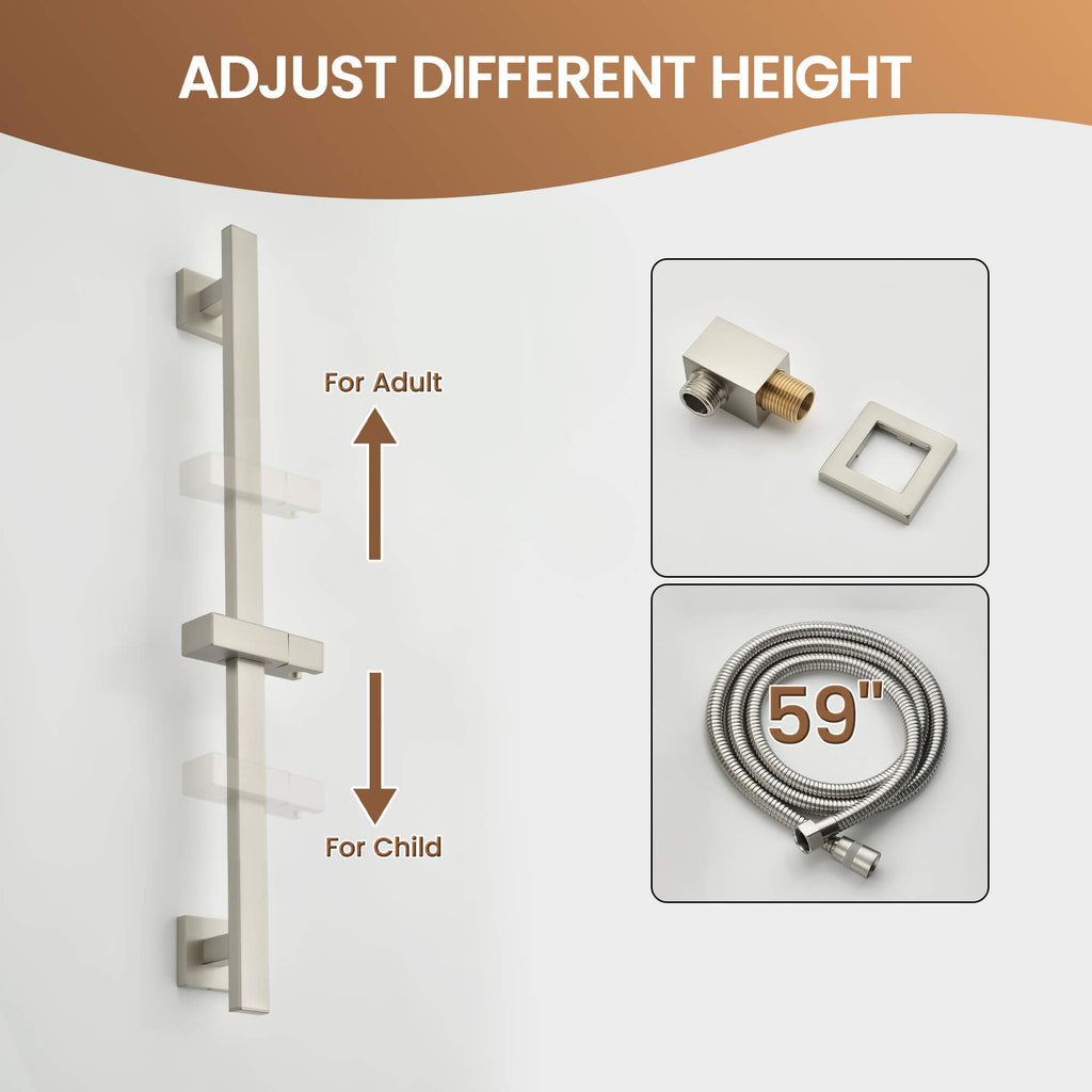 Luxury 3-Head Multi-Function Concealed Spa Shower System