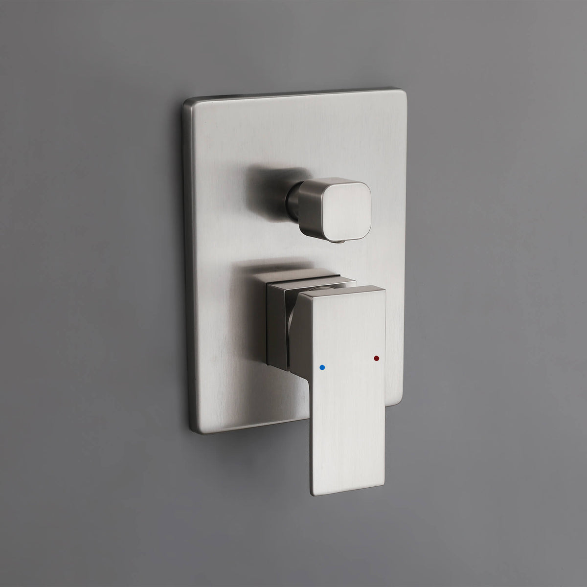 Minimalist Dual-Outlet Shower System with Ultra-Thin Square Rain Head and Linear Hand Shower